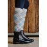 Calcetines Equi-Theme Argyle señora - Gris claro / azul cielo
