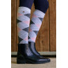 Calcetines Equi-Theme Argyle señora - Gris claro / rosa viejo