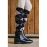 Calcetines Equi-Theme Argyle señora - Negro / rosa viejo