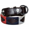 Collar para perro Flags & Cup CHUKKA - Marrón / azul / rojo