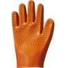 Guante de limpieza doble goma Kris - Naranja