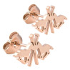 Pendientes con logotipo HV Polo Lotta para mujer - Oro rosado