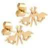 Pendientes con logotipo HV Polo Lotta para mujer - Oro