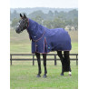 Manta ComFiTec Essential Turnout WeatherBeeta 50 g con cuello desmontable - Azúl marino / burdeos