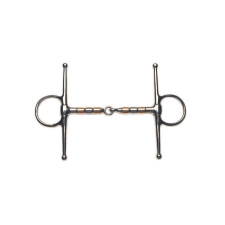 Muserola Korsteel de acero inoxidable con rodillos de cobre y acero y carrilleras completas