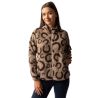 Chaqueta polar para mujer Horze Ariana - Estampado marrón