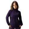 Sudadera polar anorak para mujer Horze Frieda - Hierba mora negra