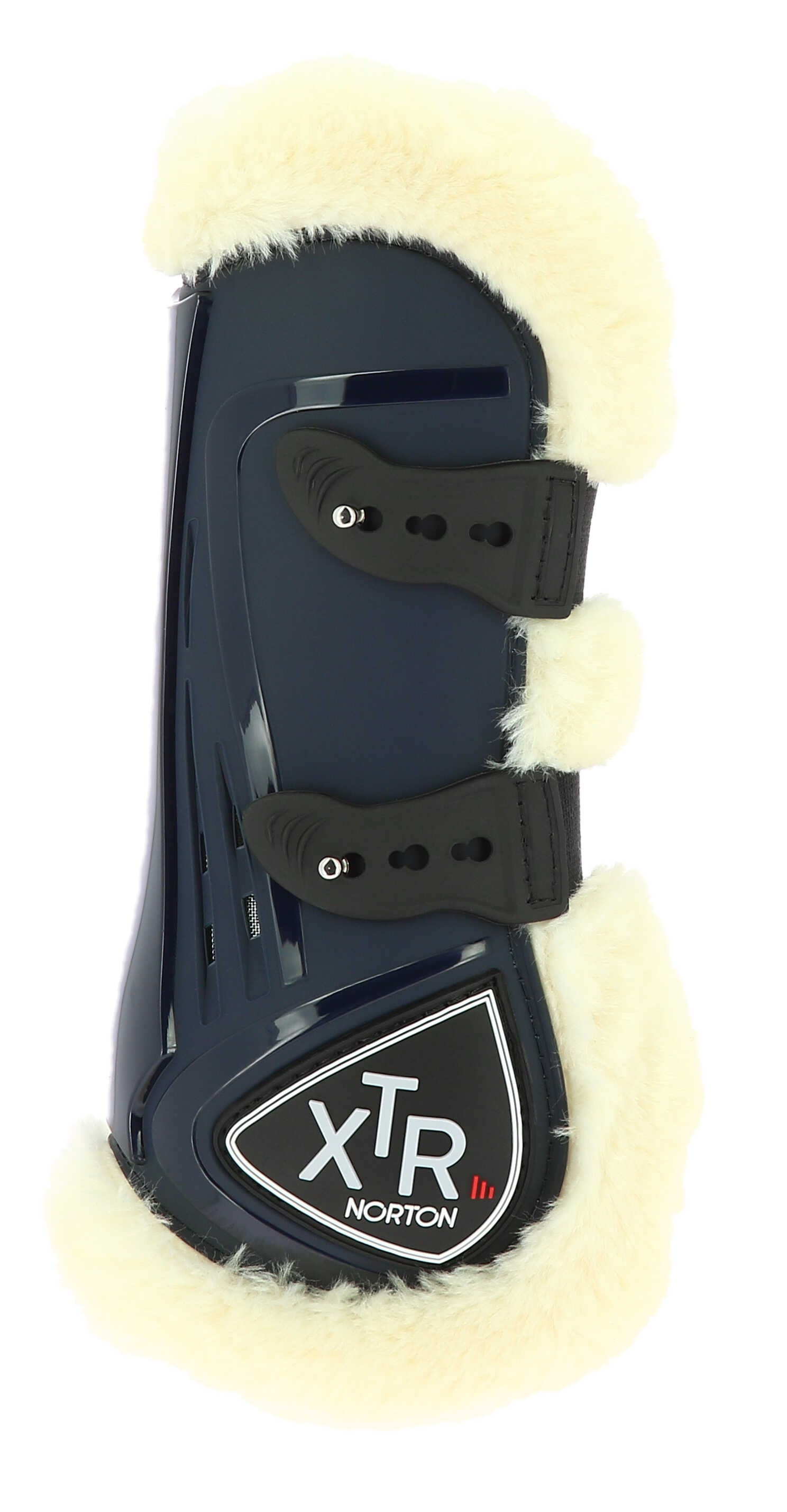 Protectores de tendón abotonadas Norton XTR de borreguillo sintético Azul marino