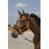 Cabezada de cuadra EQUITHÈME Nylon Mouton - Naranja / negro