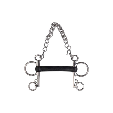 Mors Pelham Metalab caucho flexible recto