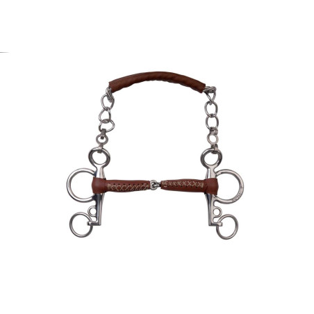 Pelham Metalab Pinchless de cuero con camas cortas