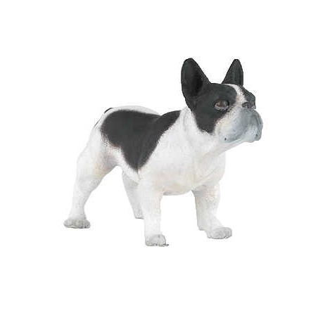Figurita Bulldog negro y blanco