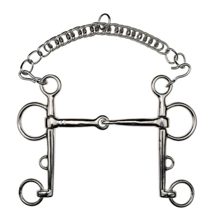 Pelham partido de acero niquelado