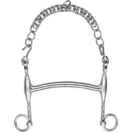 Bocado de doma Feeling l’hotte de acero inoxidable satén con puente