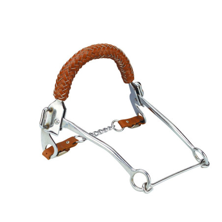 Hackamore muserola de cuero trenzado