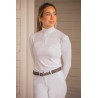 Polo de concurso Pénélope Bruges Mesh para mujer - Blanco
