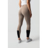 Pantalón de equitación Horze Evelyn de asiento completo para mujer - Simple topo
