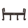 Soporte para bridas de metal mate con 4 ganchos Grooming Deluxe - Negro