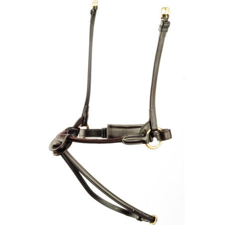 Muserola Tattini de cuero con cuerda