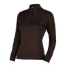 Polo de manga larga Tattini para mujer Agatea - Castaño