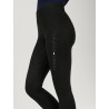 Legging Tommy Hilfiger Equestrian Elmira mujer full grip con strass - Negro