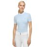 Polo de concurso Linsay Tommy Hilfiger Equestrian de manga corta para mujer - Azul Sweet