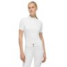 Polo de concurso Selma Tommy Hilfiger Equestrian de manga corta para mujer - Blanco óptico
