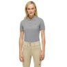 Polo de manga corta Tommy Hilfiger Equestrian para mujer - Gris mezclado