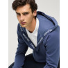 Sudadera con capucha con cremallera Tommy Hilfiger Equestrian Ventura para hombre - Índigo desteñido