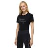 Camiseta de manga corta con strass Tommy Hilfiger Equestrian Malibu para mujer - Negro
