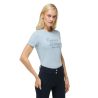 Camiseta de manga corta con strass Tommy Hilfiger Equestrian Malibu para mujer - Azul Sweet