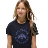 Camiseta de manga corta Tommy Hilfiger Equestrian Pasadena Young Rider - Cielo del desierto
