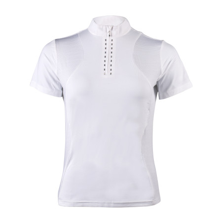 Polo de competición HKM Glam de manga corta para mujer