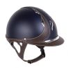 Casco Antares Origin Galaxy con visera estándar - Azul / cuero marrón