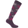 Calcetines Equi-Theme Argyle señora - Malva / ciruela