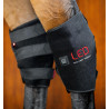 Protector de corvejón de terapia Horseware con luz roja LED - Negro / negro