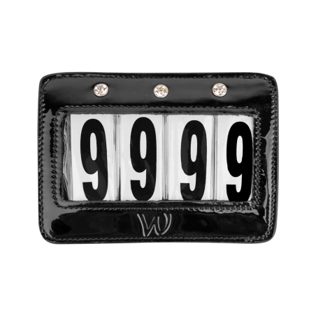 Números rectangulares de cuero charolado Waldhausen