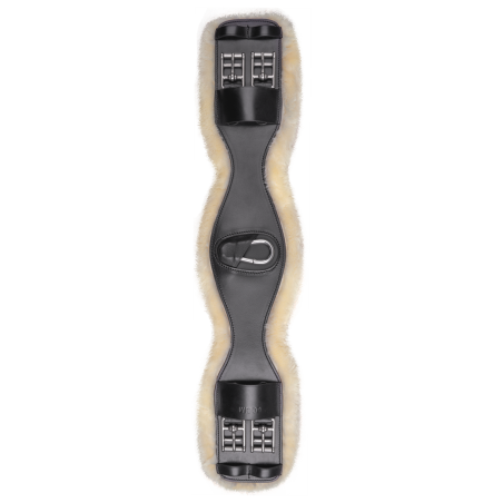 Cinchón corto de cuero Waldhausen con ECO Wool