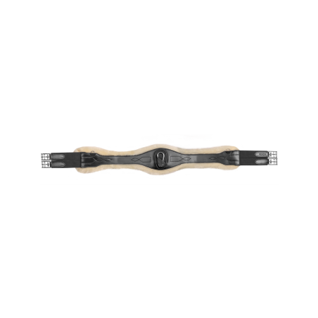 Cinchón de cuero Waldhausen con ECO Wool