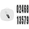 Número de salida 4 cifras Equithème Rectángulo - Blanco
