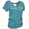 Camiseta de mujer Amaluza Flags & Cup - Verde celadón