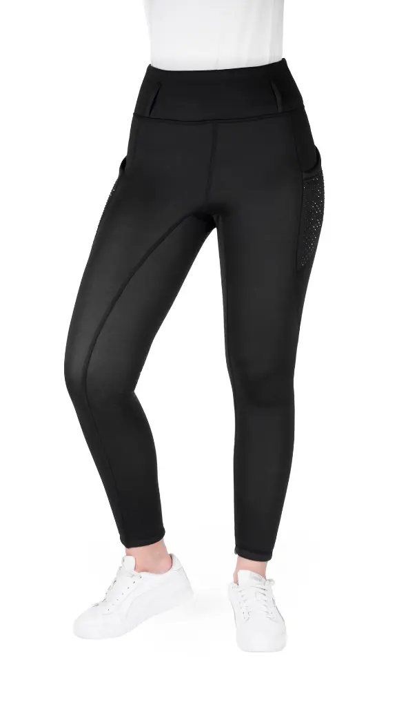 Legging Je t'aime EQUITHÈME - Neva enfant Negro Legging Je t'aime EQUITHÈME - Neva enfant Negro