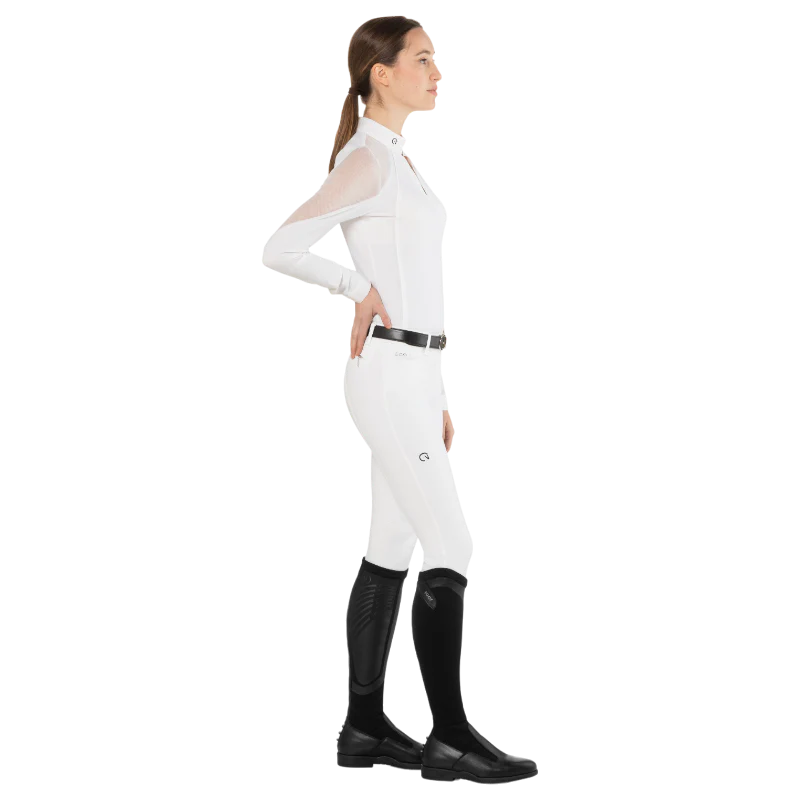Camiseta de concurso Nina Ego7 de manga larga para mujer Blanco