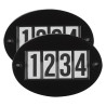 Número de competición Imperial Riding Basic con imperdible rápido por 2 - Negro