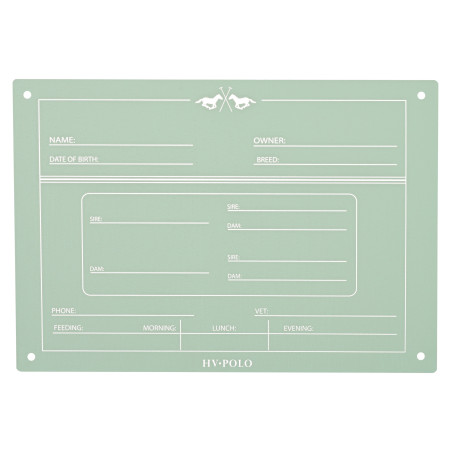 Placa de box English HV Polo