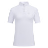 Polo de concurso de manga corta Imperial Riding Basic glam para mujer - Blanco
