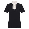 Polo de competición de manga corta Imperial Riding Shine para mujer - Negro