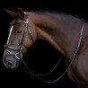 Riendas Imperial Riding de goma con marca para el pulgar - Marrón oscuro
