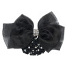 Rejilla para el cabello con redecilla y strass Imperial Riding - Negro