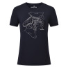Camiseta de manga corta Euro-Star Amelia para mujer - Negro